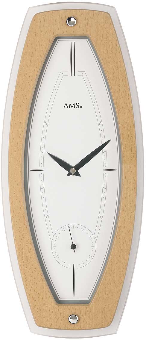AMS 9357 Moderne wandklok 19 x 44 x 5 cm
