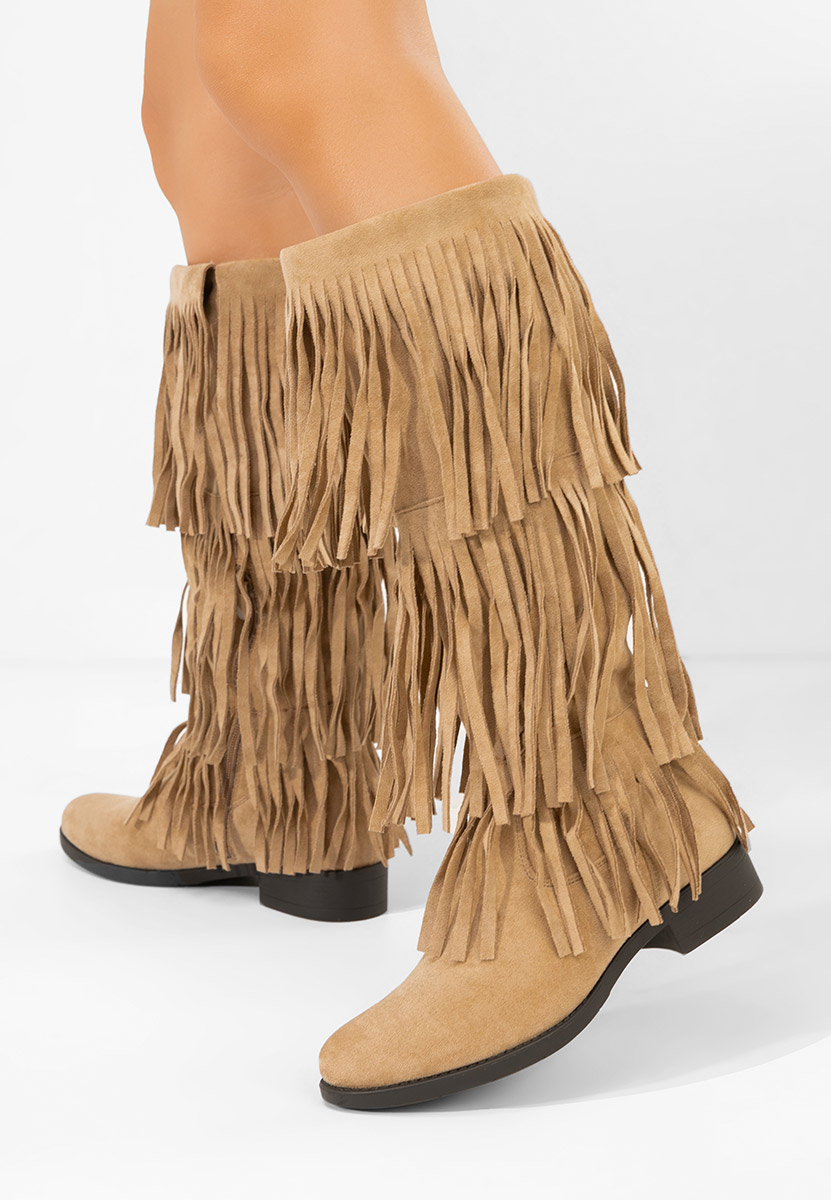Bottes plates femme kaki Eriora