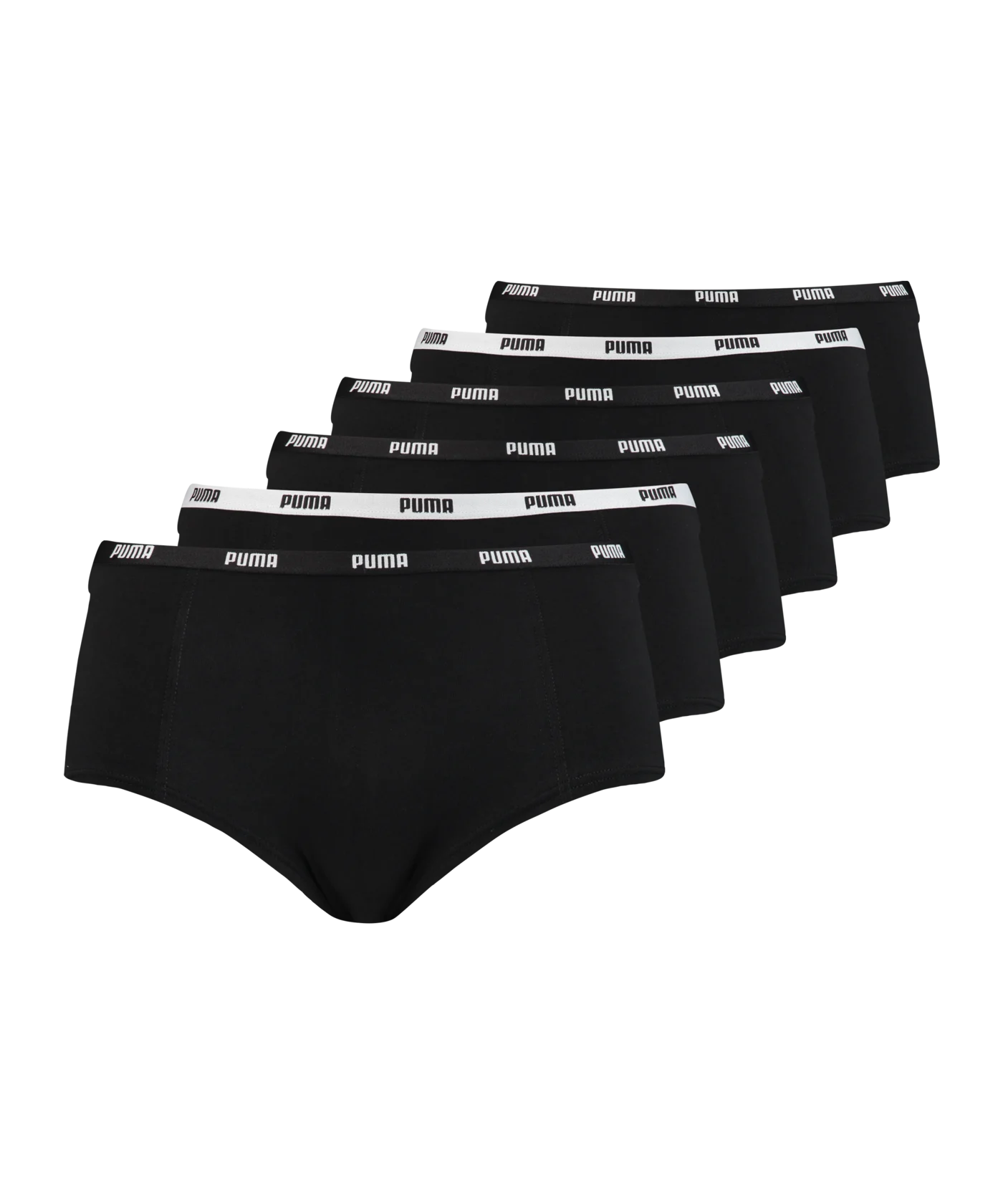 PUMA Mini Short 6er Pack Damen Schwarz F001