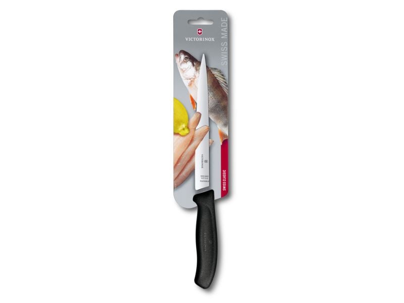 Victorinox Filetiermesser Swiss Classic Schwarz Filetiermesser mit flexibler Klinge