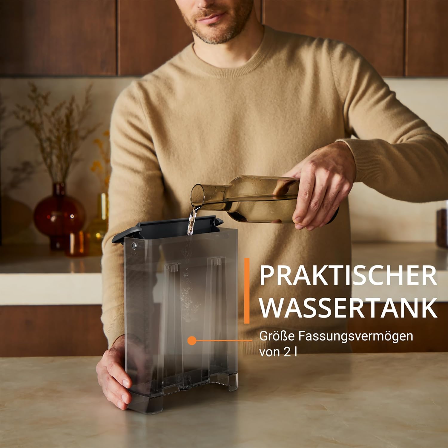 Krups Authentic Espresso-Siebträgermaschine, 15 bar, intuitive Bedienung, raffiniertes Design, integrierte Dampfdüse, 2 L-Wassertank, inkl. Zubehör, Grey/Creme, XP381B10