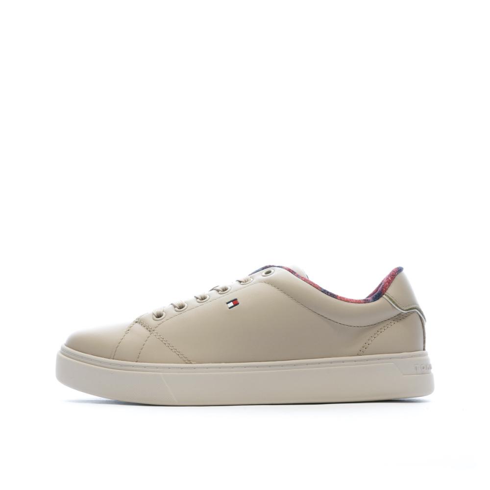 Tommy Hilfiger Baskets Marrons Femme Tommy Hilfiger Essential Court