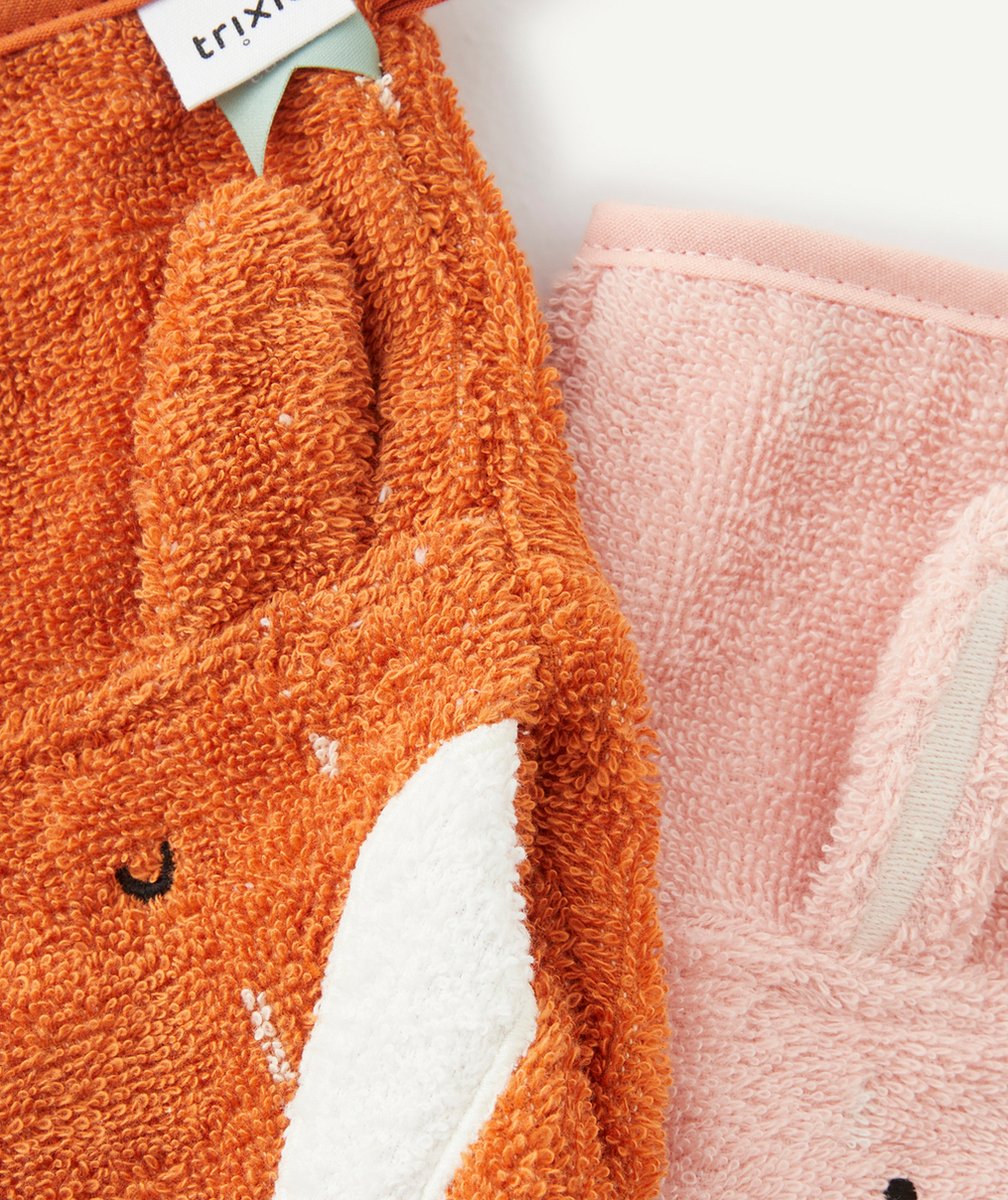 TRIXIELOT DE 2 GANTS DE TOILETTES ANIMAUX BÉBÉ