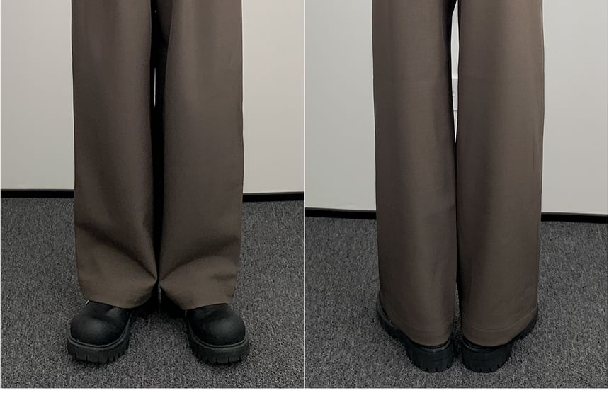 DAZO Studios - Mid Rise Plain Straight Leg Dress Pants