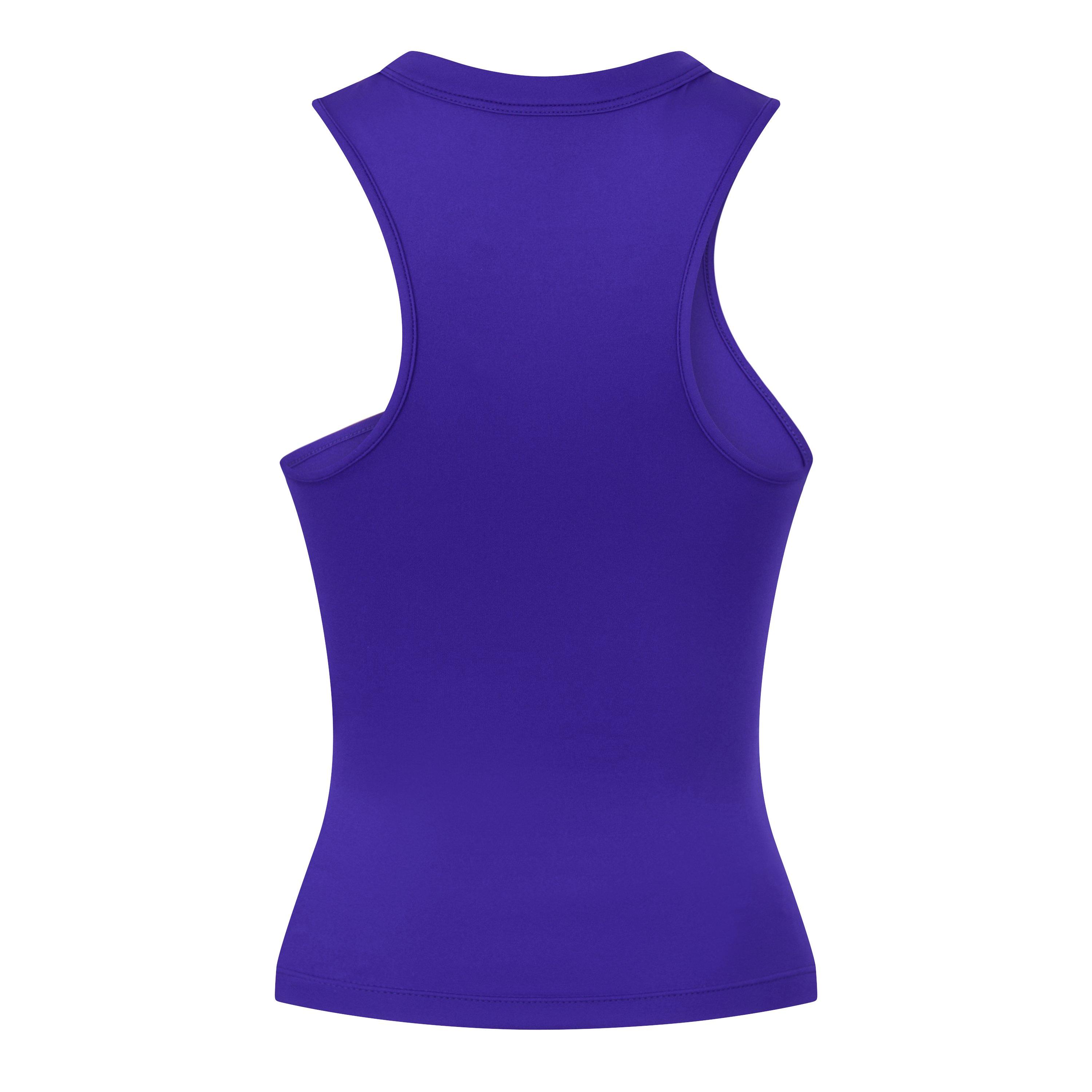 Off White Asymmetric Racer Tank Top
