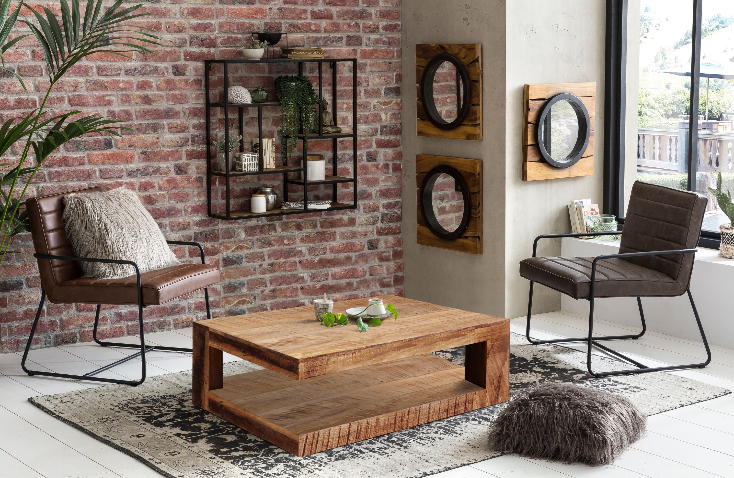 Couchtisch 90x60 Massivholz Tisch Sofatisch Beistelltisch Wohnzimmertisch