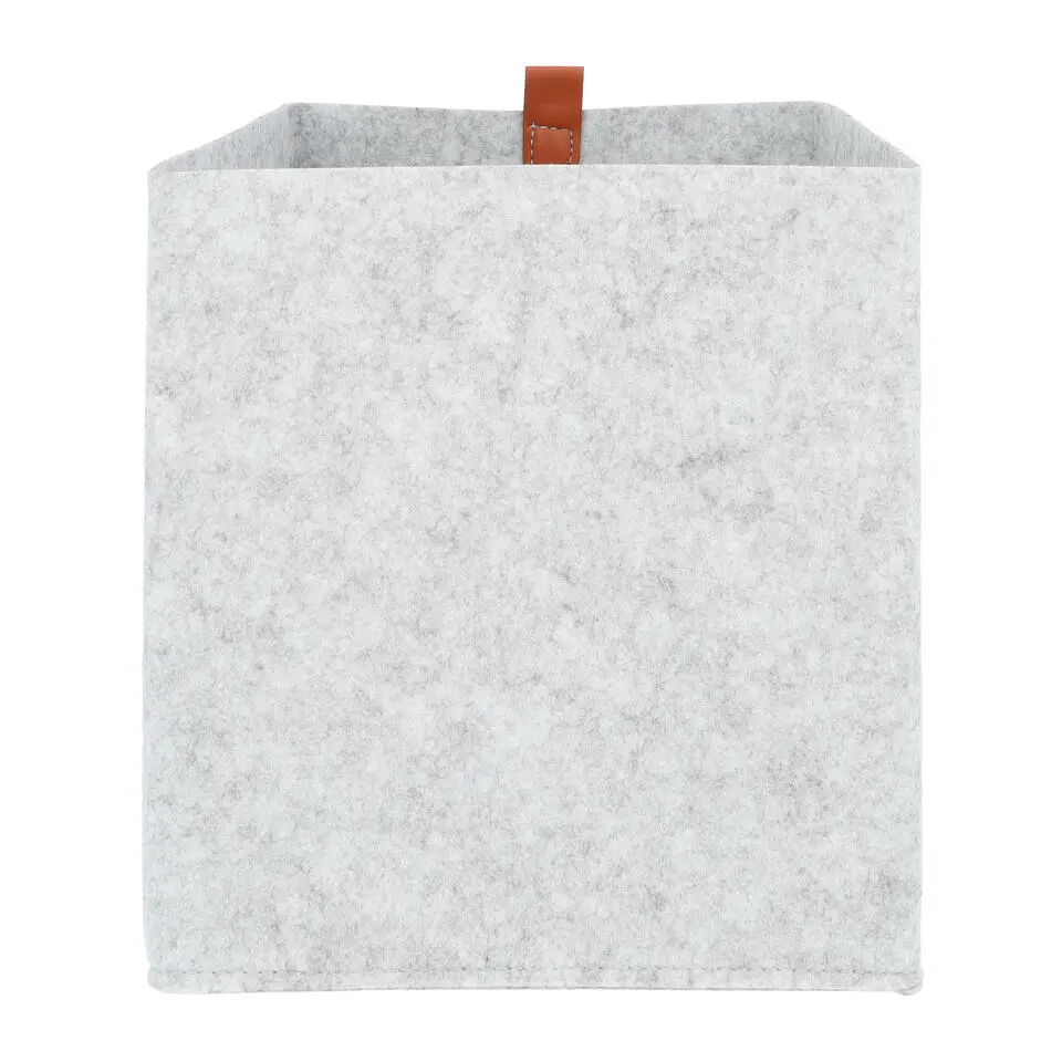 QUVIO Organizer vierkant - 23 x 26,5 cm - Vilt - Grijs