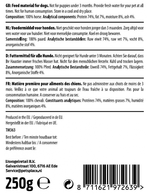 Timo Paardenpees - Hondensnacks - 250 g