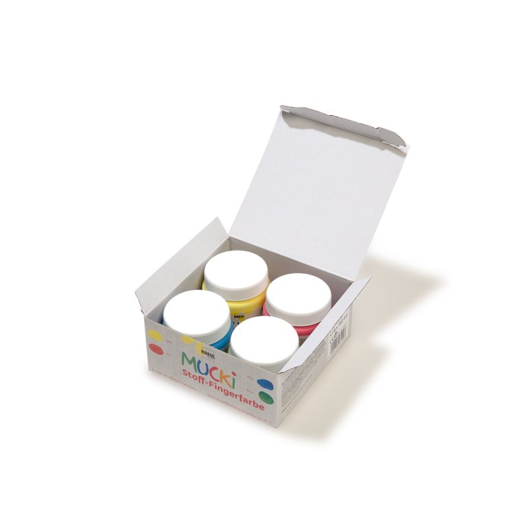 Fingerfarbe Stoff Set, Mucki