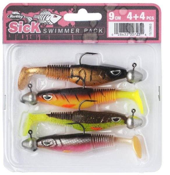 Berkley Sick Swimmer Pre-Rigged Shads 9cm (4 pcs)
