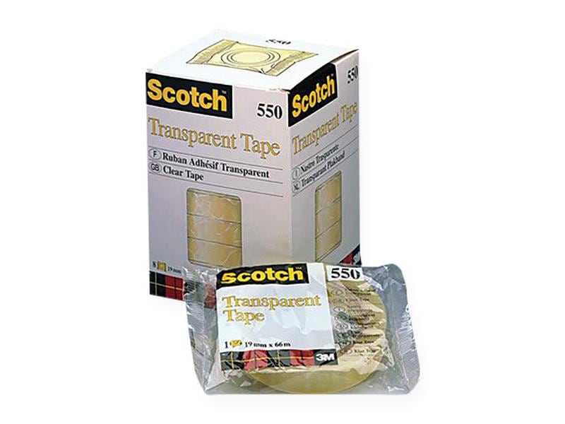 Scotch Klebeband 550 19 mm x 66 m, Transparent Transparent Tape