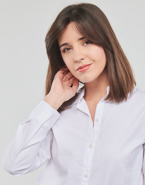 Pieces - PCIRENA LS OXFORD SHIRT - Blanc