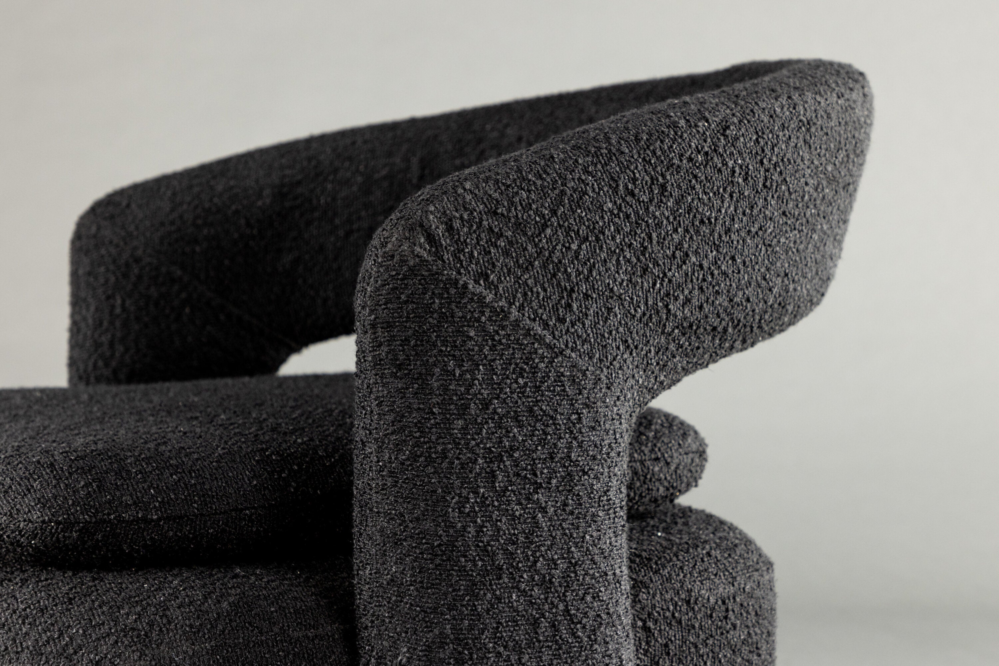 Akando Fauteuil - Zwart bouclé