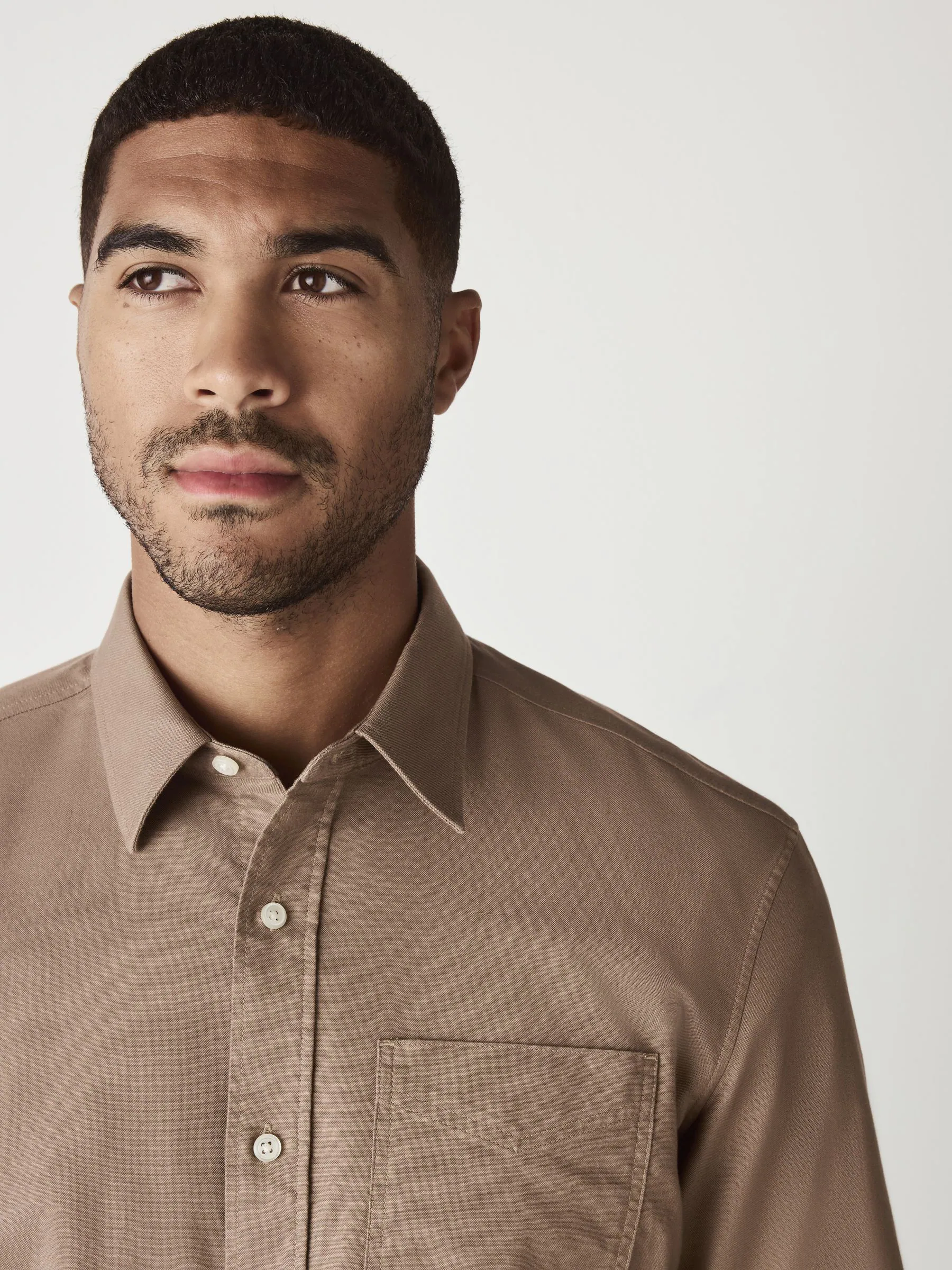 Pastel geel naturel - Slim Fit - Oxford-hemd met lange mouwen