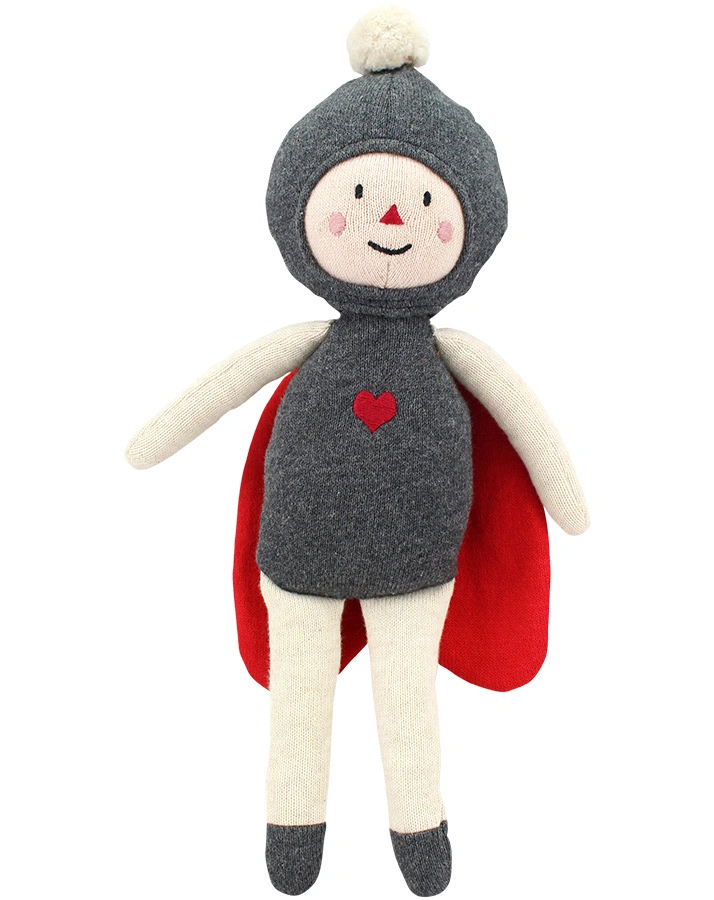 Stoffpuppe MARIENKÄFER MARIA (30cm) in grau