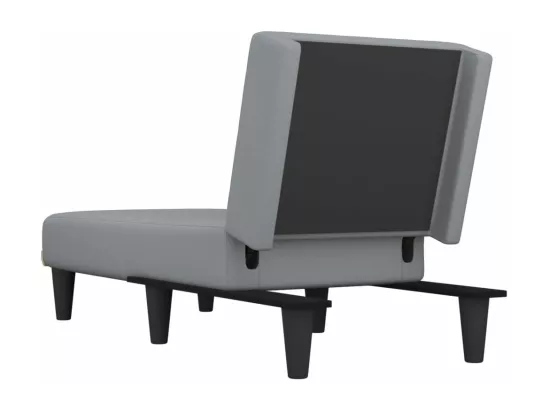 Chaise longue gris clair tissu