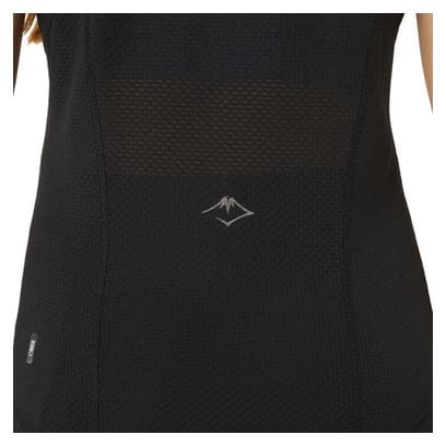 Maillot manches courtes Asics Fujitrail Run Noir Bleu Femme