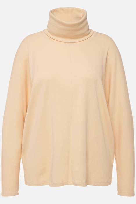 Shirt, Stehkragen, Fledermaus-Langarm, Biobaumwolle