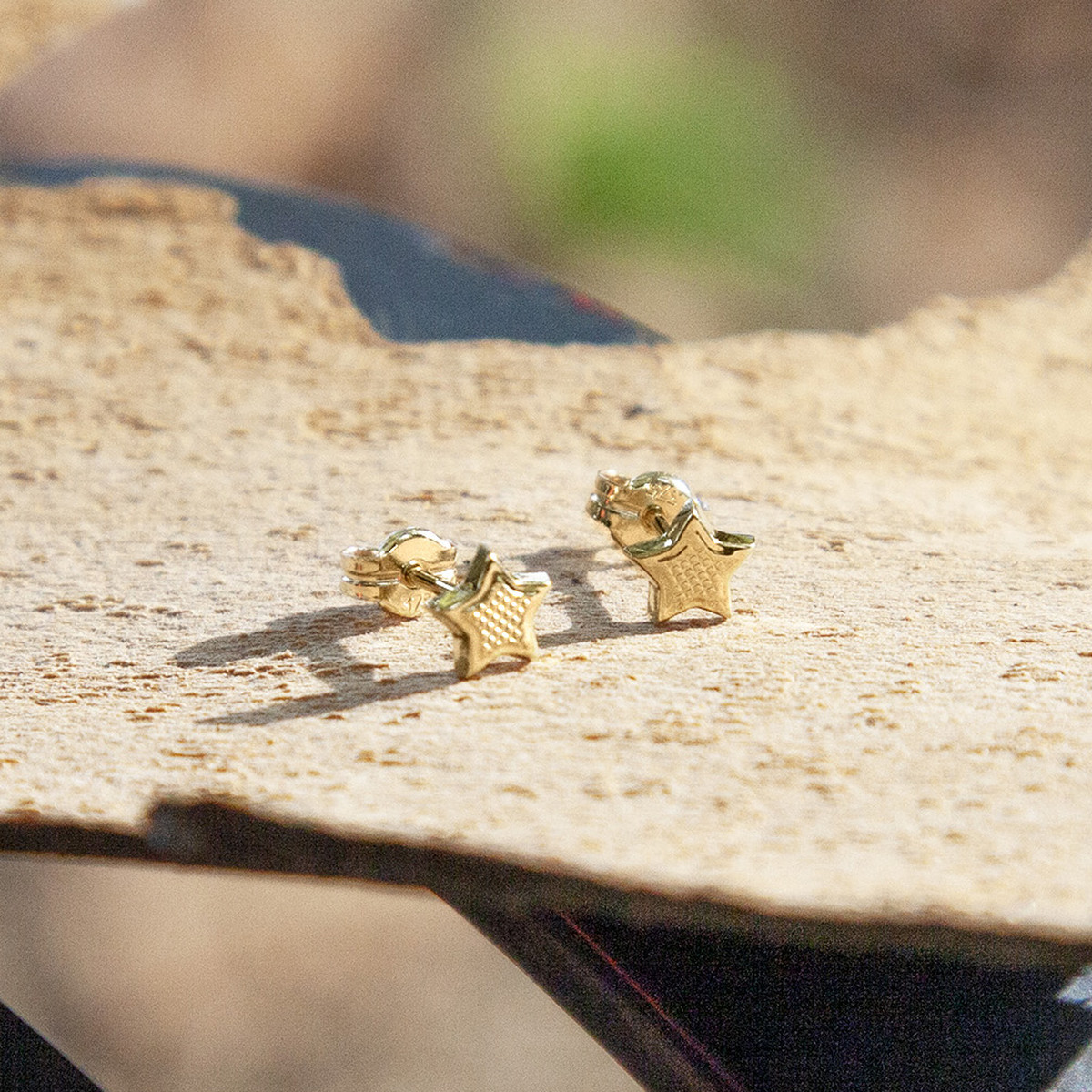 Boucles d'oreilles or jaune 375 étoile