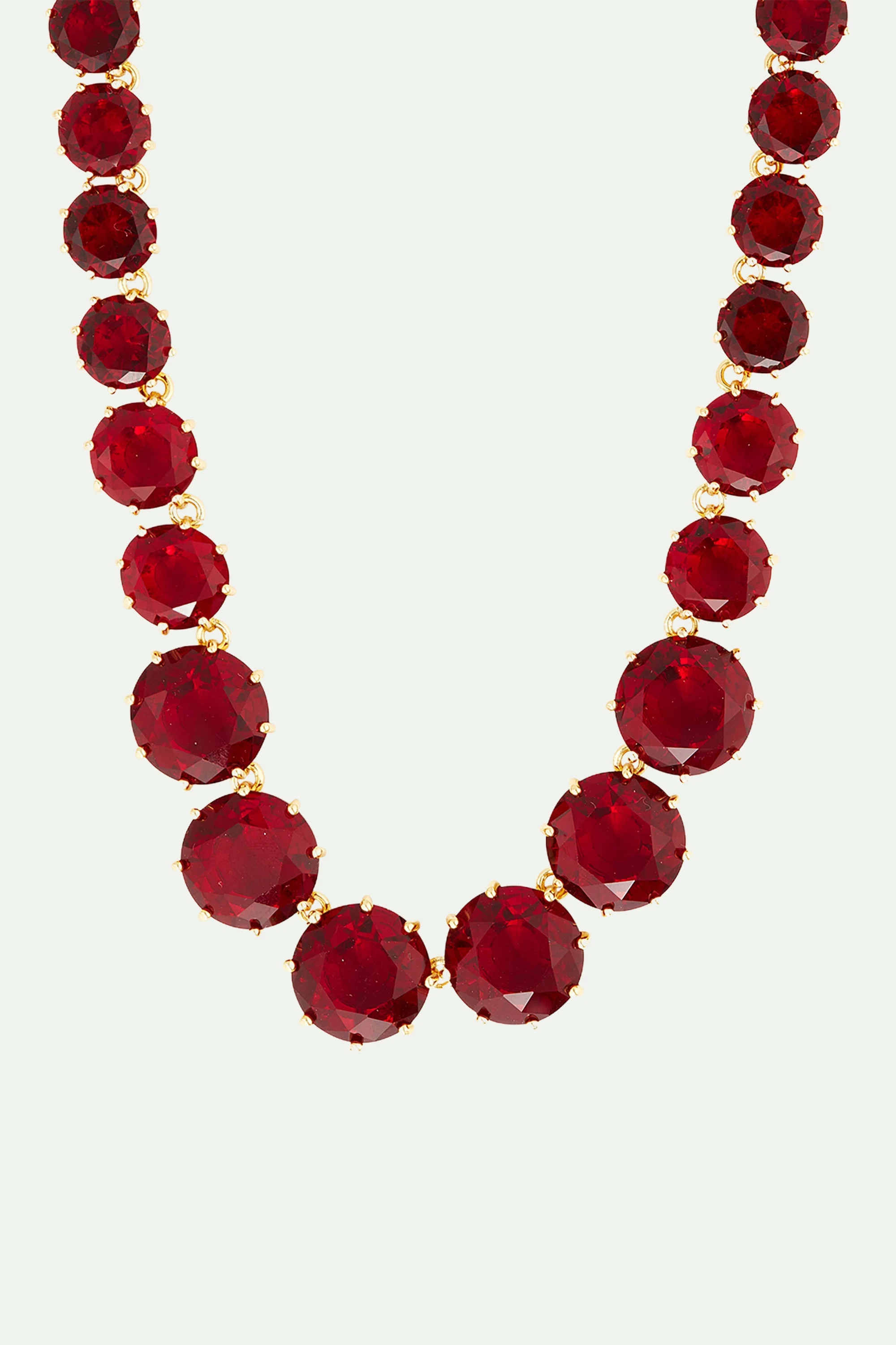 Collier sautoir pierres rondes la diamantinegrenat | Rouge