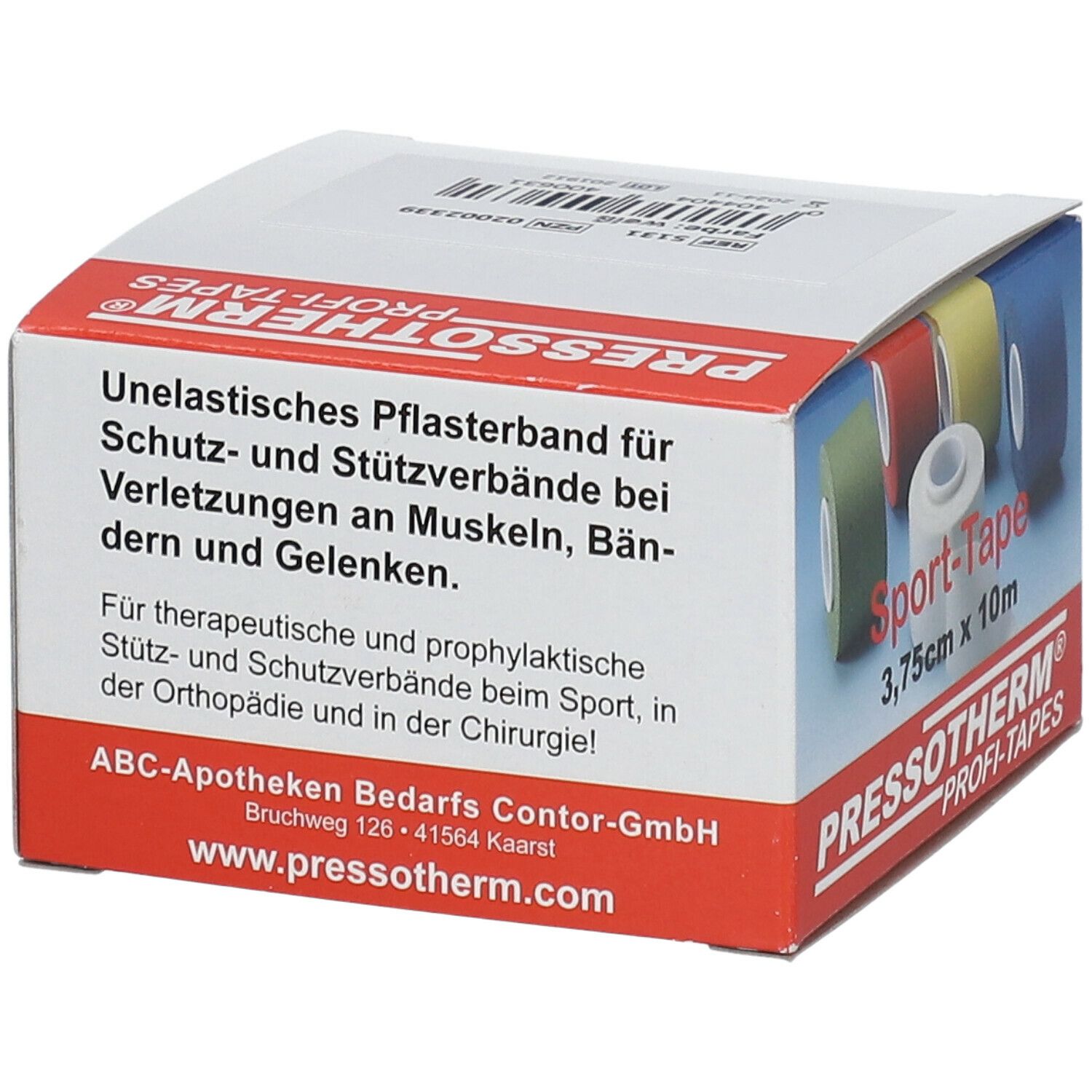 Pressotherm® Sport-Tape 3,8 cm x 10 m weiß