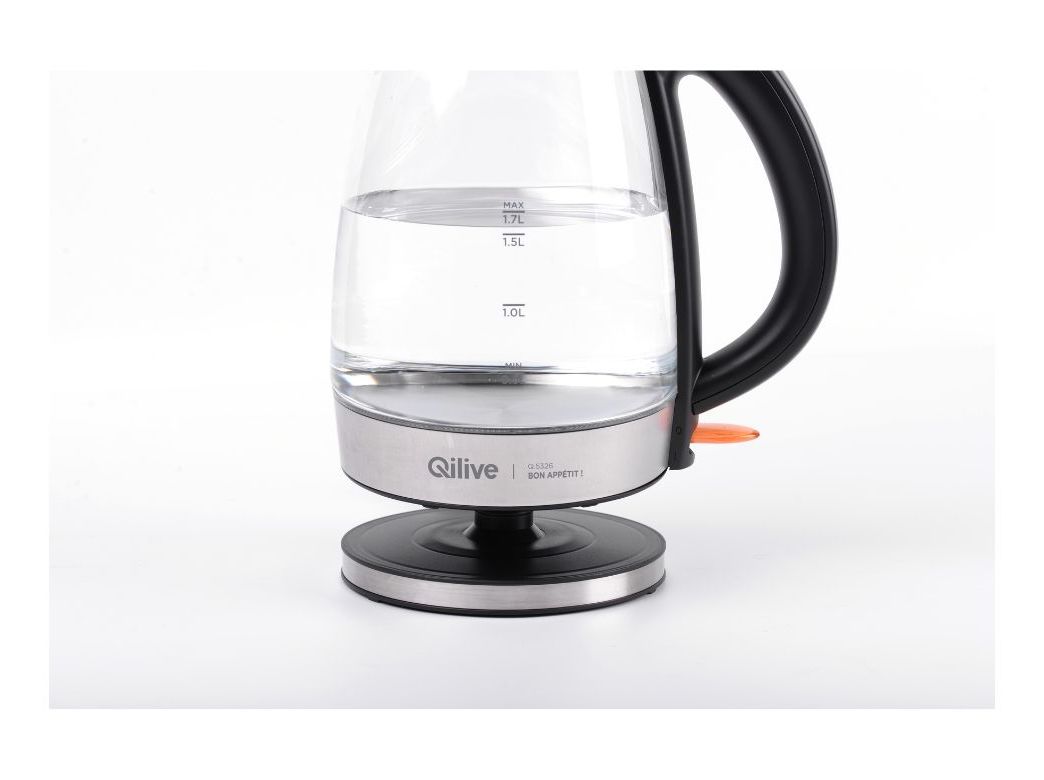 JARRO ELÉTRICO QILIVE Q.5326 INOX VIDRO 1.7L