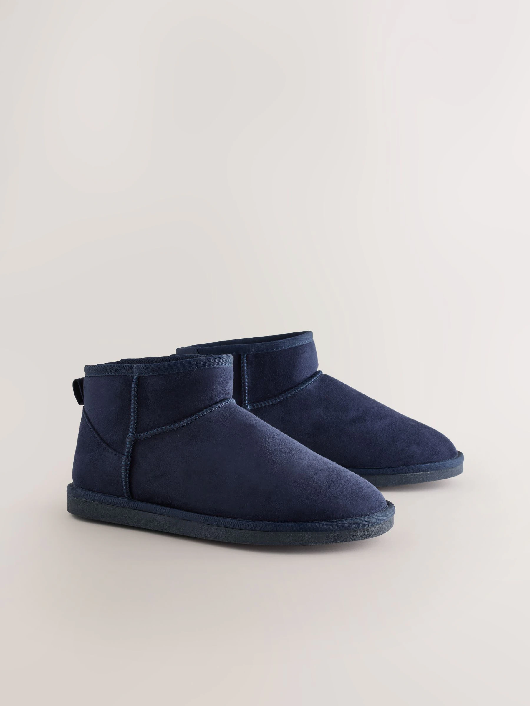 Marineblauw - Microsuede Boot Slippers