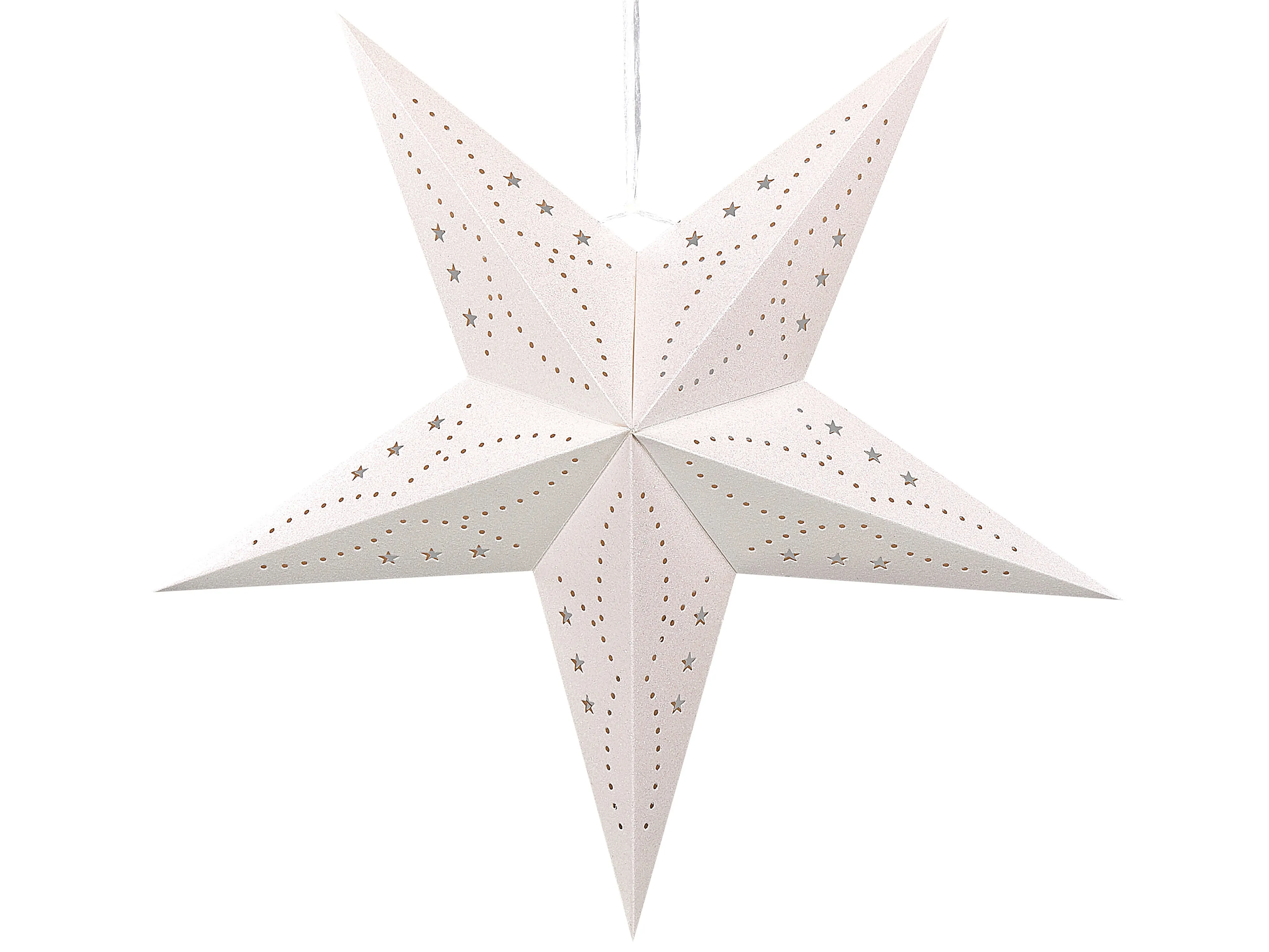 Set van 2 hangende decoraties LED MOTTI Ster 60 cm Wit