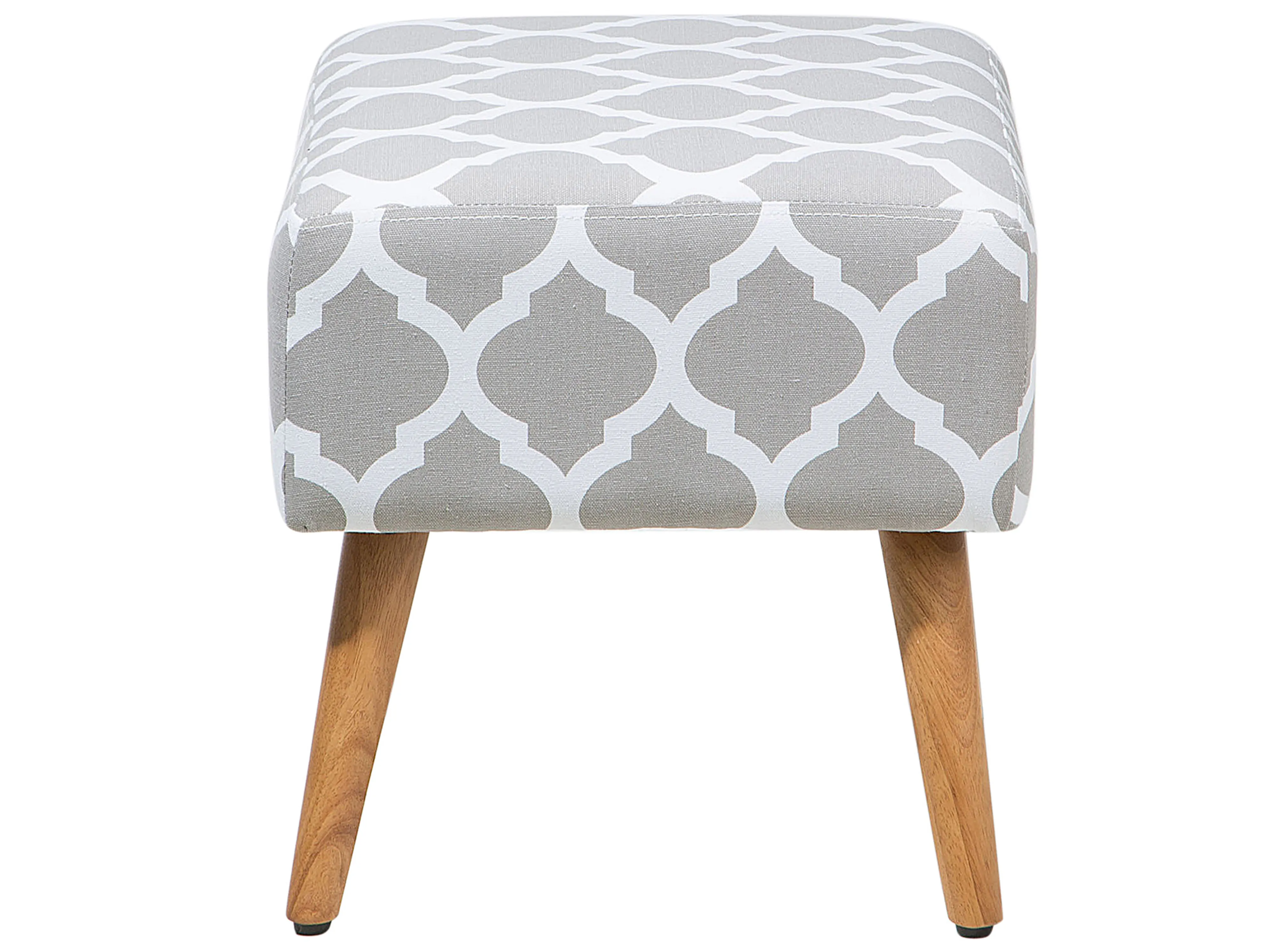 Hocker MANTEO Katoen Lichtgrijs