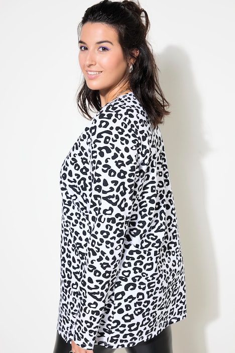 Longsleeve, Leo-Print