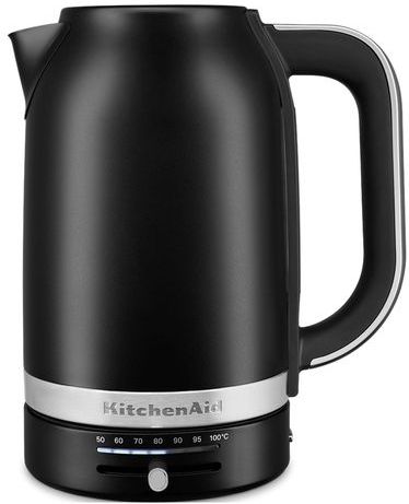 KitchenAid Waterkoker met temperatuurregeling tussen 50°C en 100°C - 1,7 l - Snel en stil - Roestvrij staal - Mat zwart