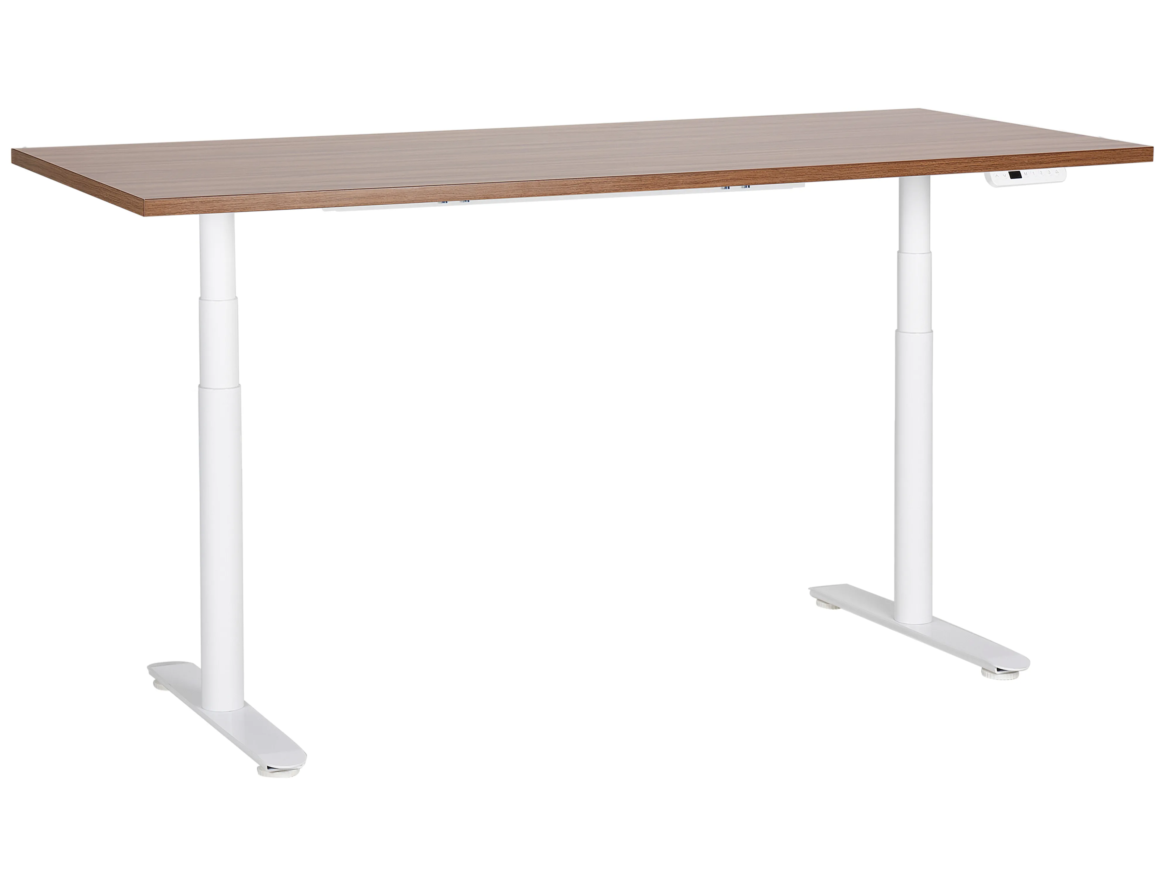 Elektrisch verstelbaar sta-bureau DESTINAS Bruin/wit 180 cm 80 cm