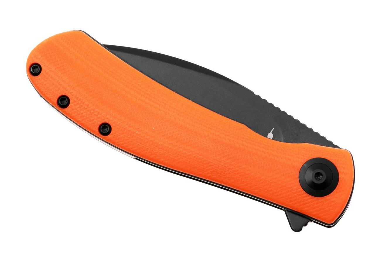 Trollsky Knives Mandu Evo MTE015 Blackwashed MagnaCut, Orange G10, zakmes, Michael Trollsky design