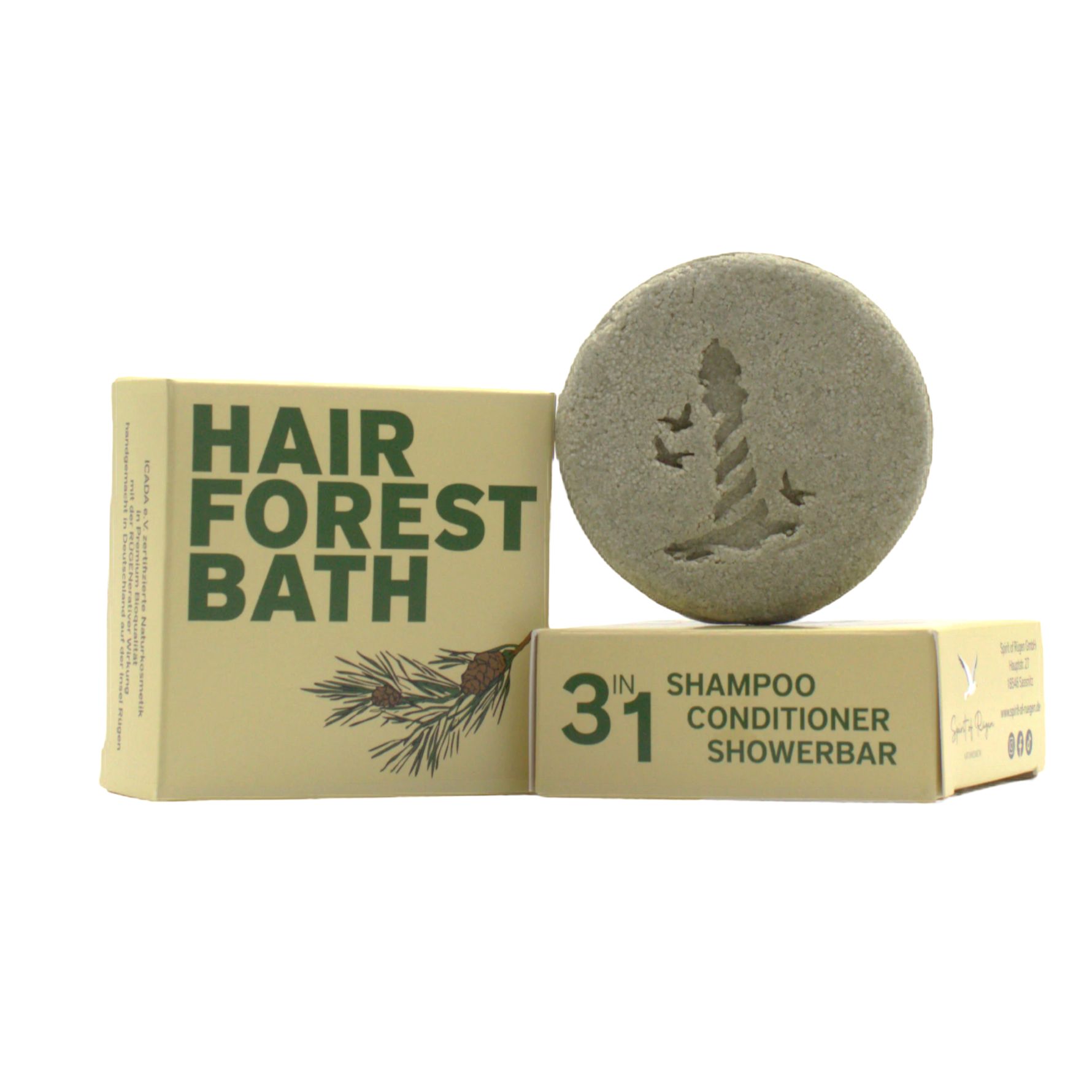 Spirit of Rügen festes Bio Shampoo-Conditioner-Showerbar Dünenbrise