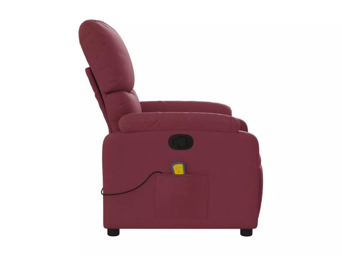 Fauteuil de massage inclinable Rouge bordeaux Tissu