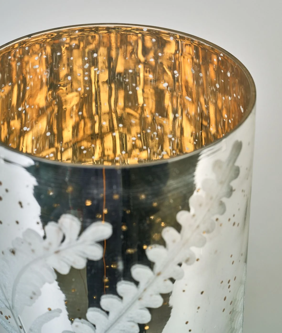 Vase sølv - 15x15x31 cm