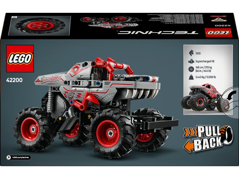 LEGO® Technic Monster Jam ThunderROARus 42200 Monstertruck-Bauset mit Rückziehmotor für Monster Jam Spass
