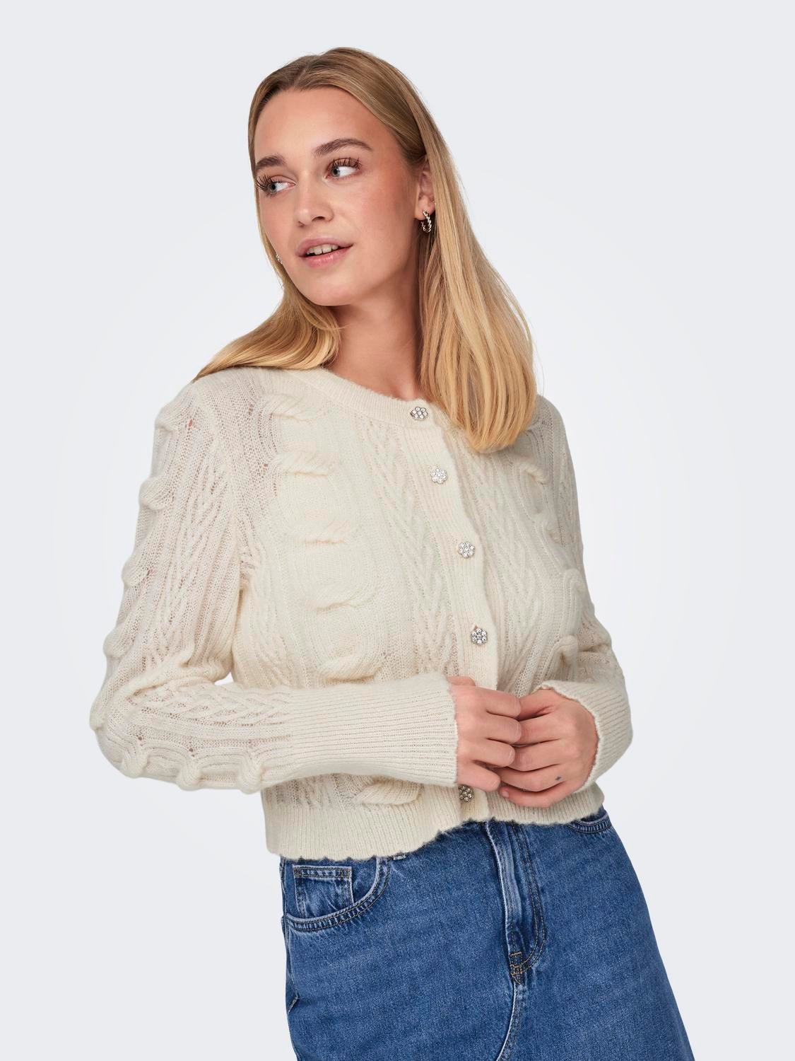 ONLDARLING Strickjacke Whitecap Gray