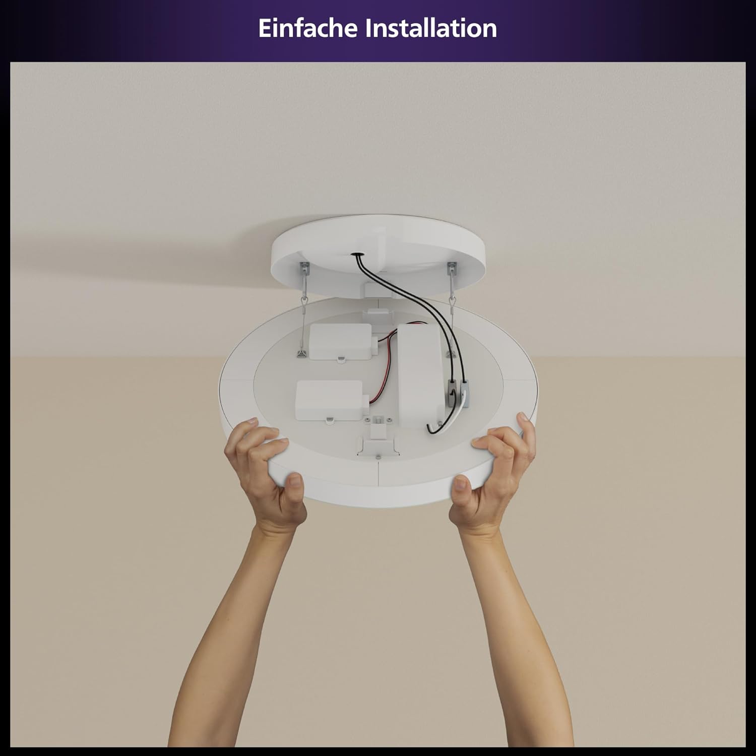 Philips Hue White and Color Ambiance Datura Deckenleuchte Klein, ⌀38,4 cm, warm- bis kühlweißes Licht, rund, Bluetooth kompatibel, Sprachsteuerung mit Alexa, Apple Home & Google Assistant, weiß