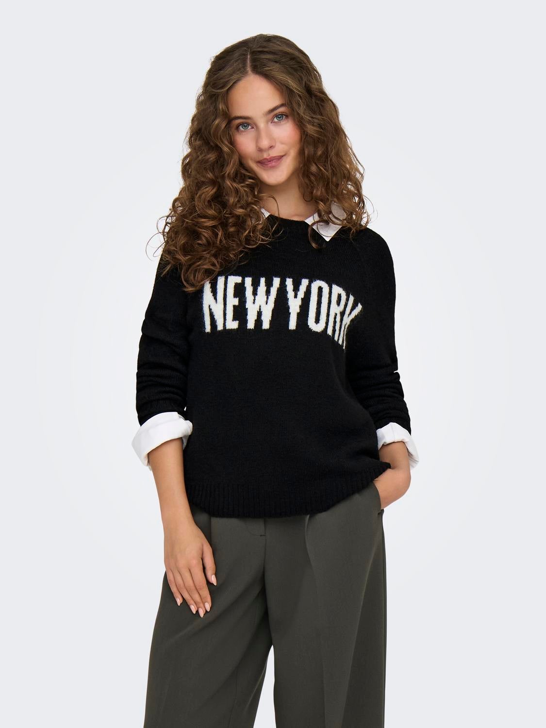 JDYCITY Strickpullover Black