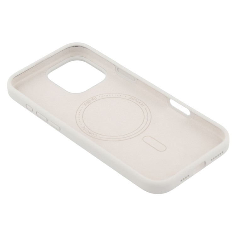 iPhone 16 Pro Max MagSafe Silikon Case Hülle - Weiss