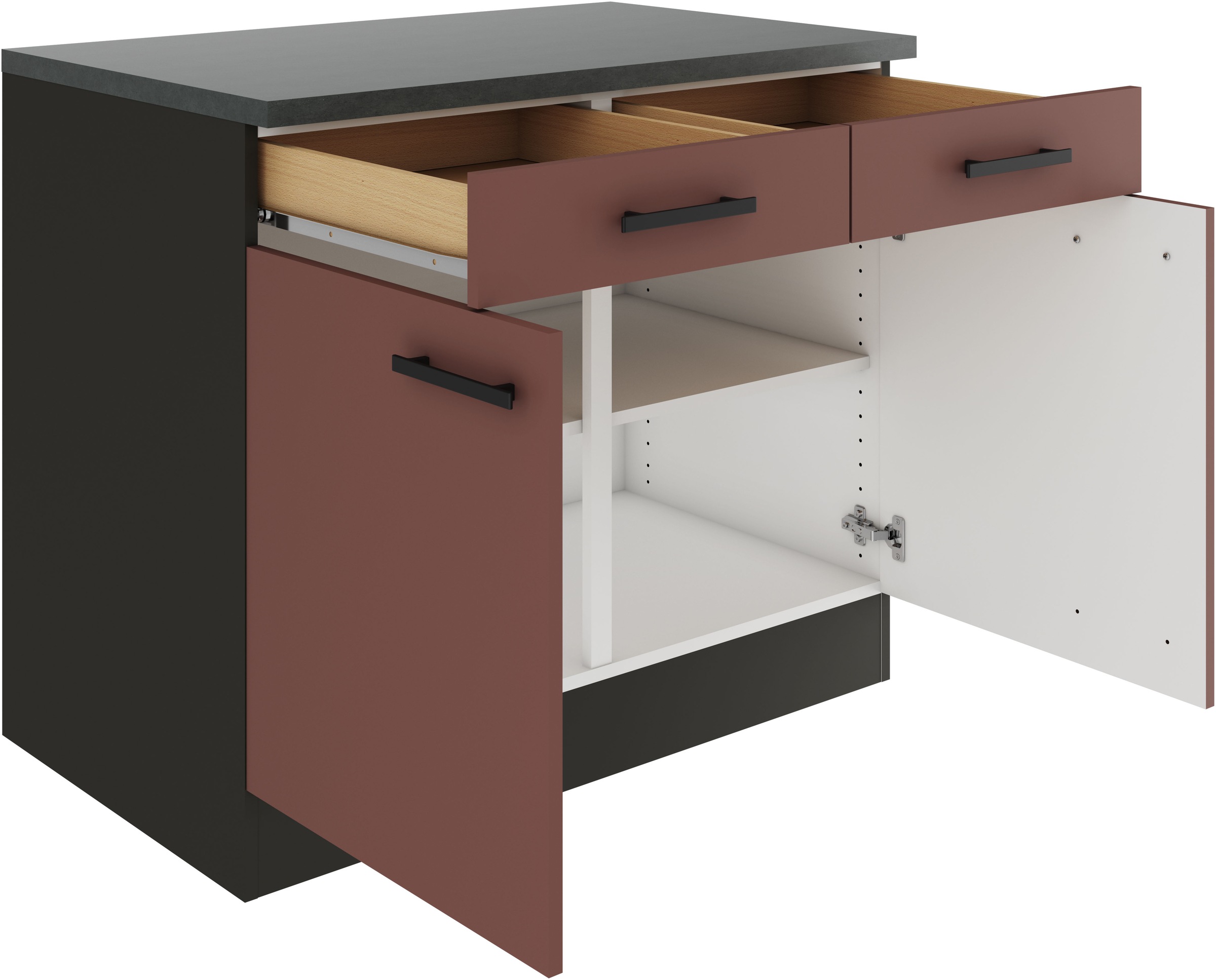OPTIFIT Unterschrank »Palma« Breite 100 cm, mit 2 Türen und 2 Schubkästen