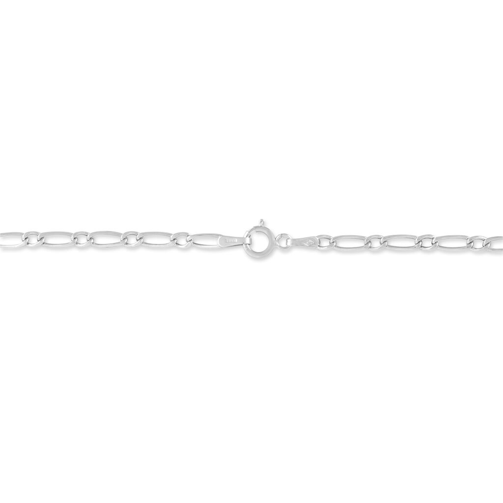 Bracelet Ophelio Maille Alternee 1/1 Or Blanc