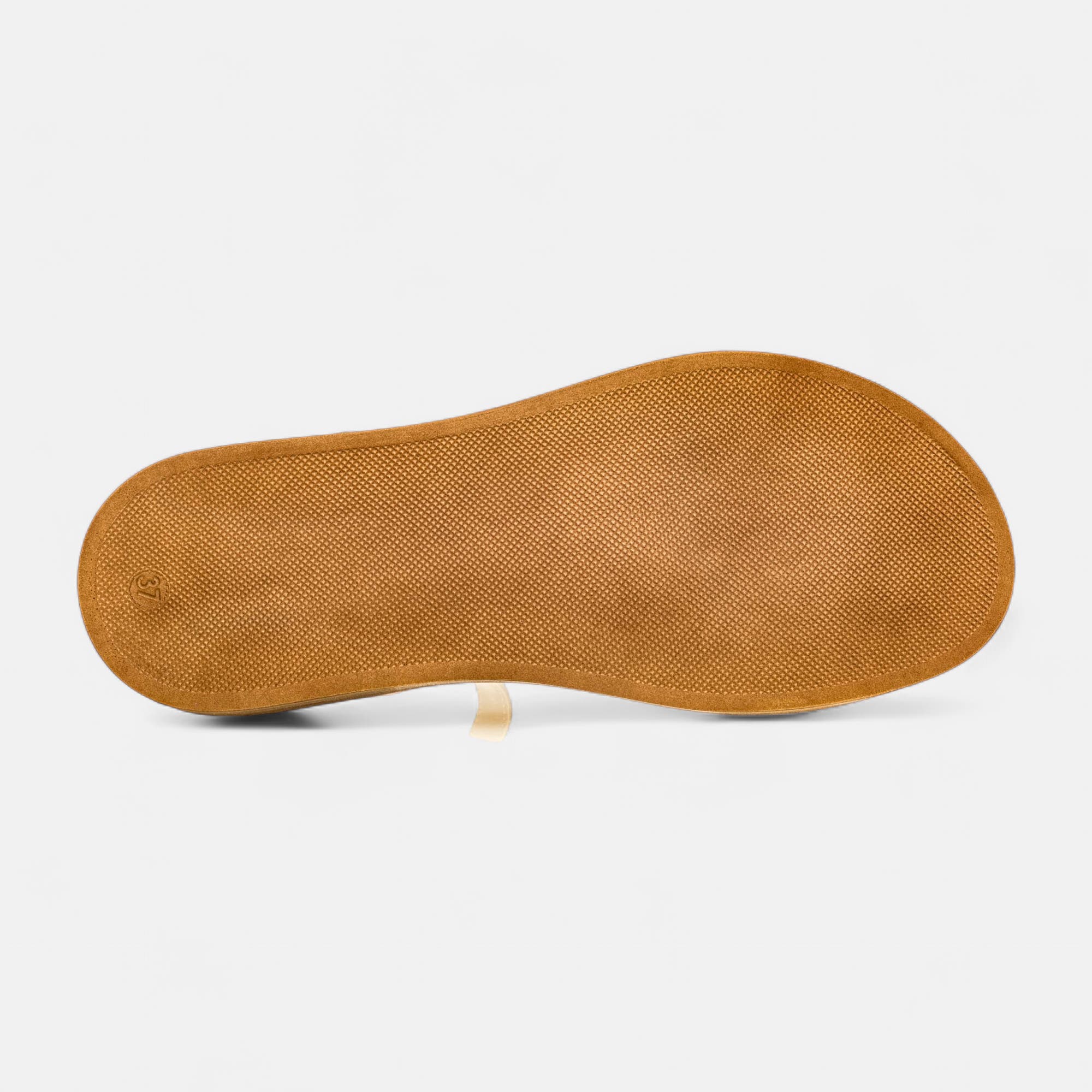 Nu-pieds Femme en cuir taupe