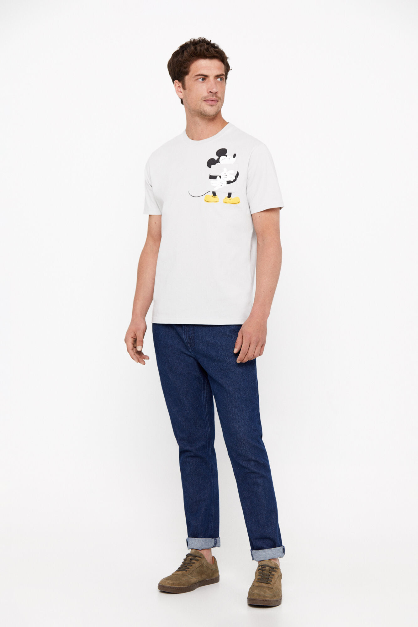 Camiseta de bolso do Mickey Mouse - Cinza