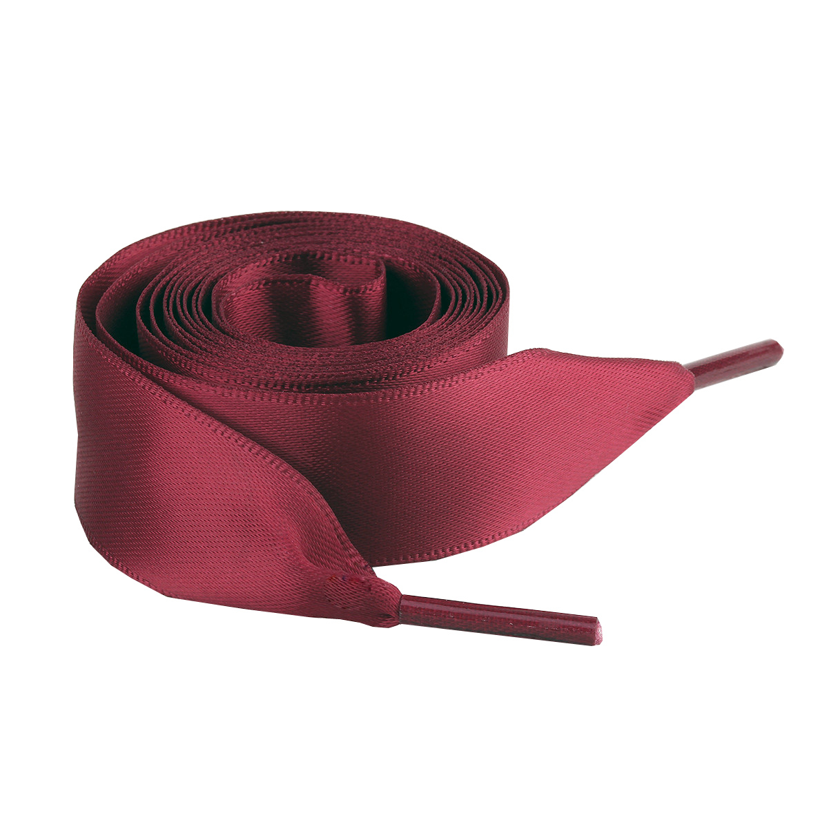 (1 Paar) 120cm Breite Satin Schnürsenkel Klassische Sneaker Schuhbändel - Dunkelrot
