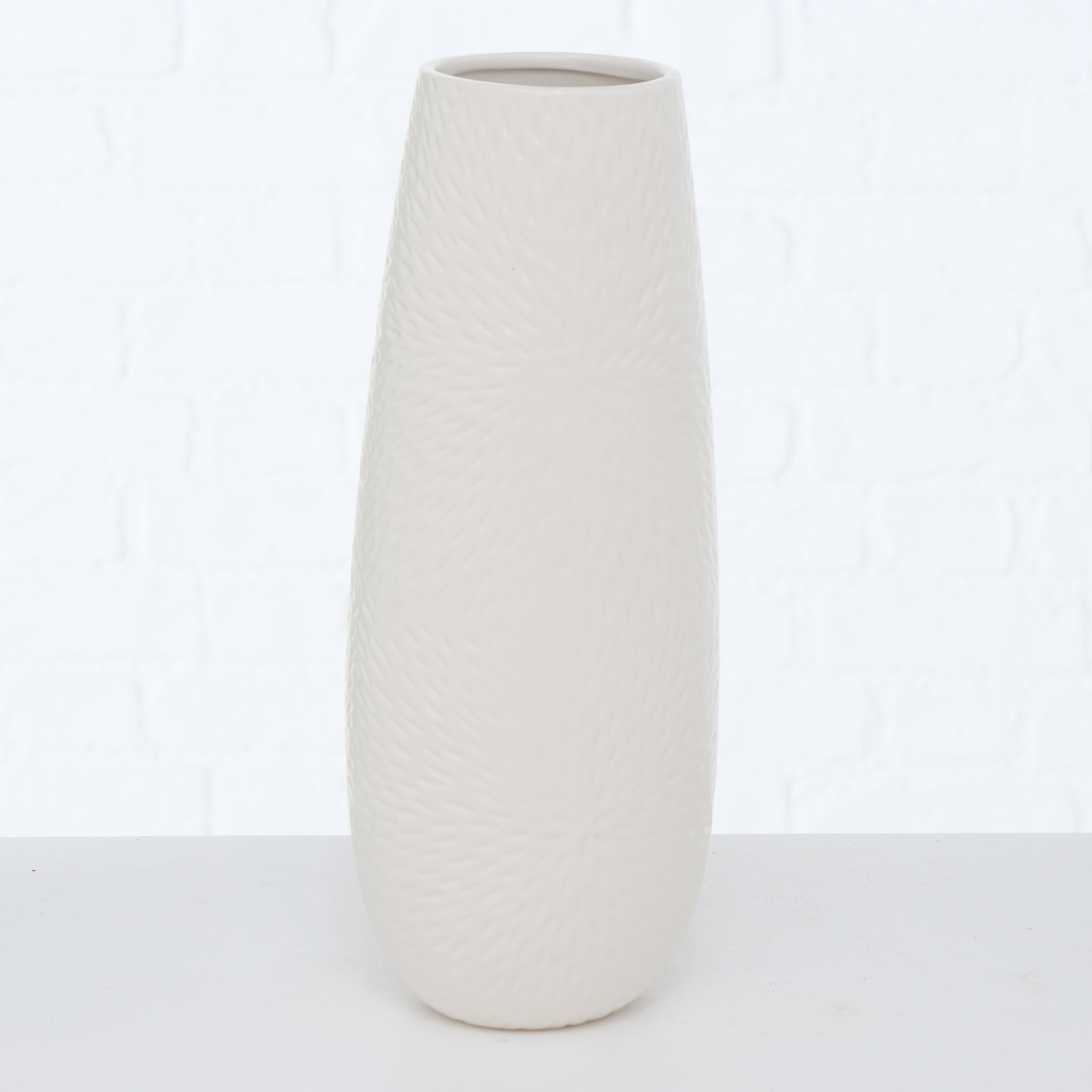 Vase - weiß - 31 cm hoch