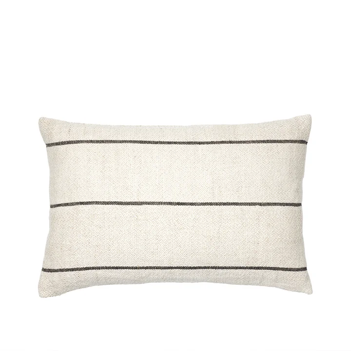 Broste Copenhagen - Sigrid Kissenbezug, 40 x 60 cm, hellbeige / schwarz
