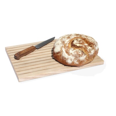 Schneidbrett mit Brotbeutel