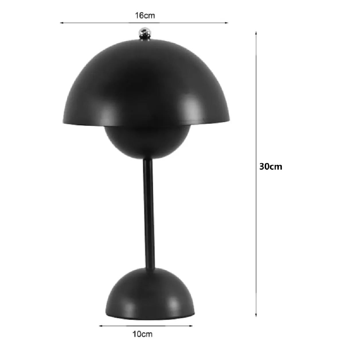 Générique LED Mushroom Bedside Lamp - Noir